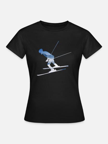 Skis de ski - T-shirt Femme - noir