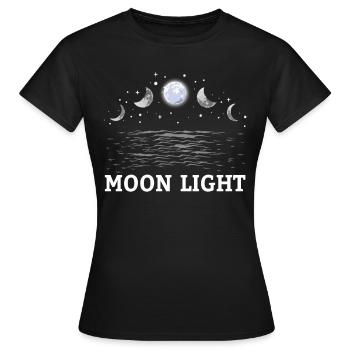 Clair de lune phases de lune astrologie lune - T-shirt Femme - noir - Devant - AI Model Female 172 dark (172cm)