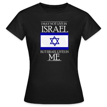 Drapeau d'Israël IDF Mossad Menorah Tel Aviv cadeau - T-shirt Femme - noir - Devant - AI Model Female 172 dark (172cm)