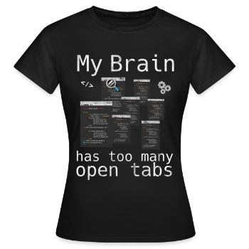 programmeur - T-shirt Femme - noir - Devant - AI Model Female 172 dark (172cm)