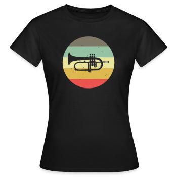 Cadeau de corne de joueur de corne de joueur de corne de bugle - T-shirt Femme - noir - Devant - AI Model Female 172 dark (172cm)