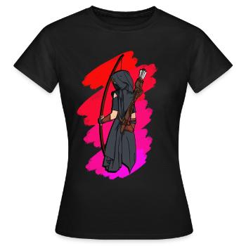 Cadeau d'archer manga anime pour les fans d'arc - T-shirt Femme - noir - Devant - AI Model Female 172 dark (172cm)
