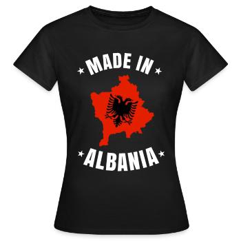 Albanie - T-shirt Femme - noir - Devant - AI Model Female 172 dark (172cm)