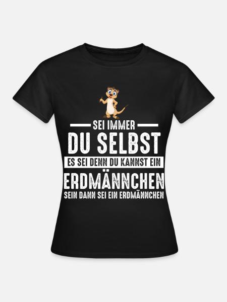 Erdmännchen Zootier Erdmännchenliebhaber Geschenk - Frauen T-Shirt - Schwarz
