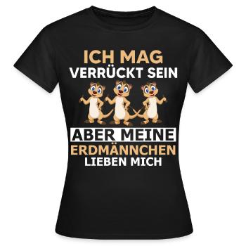 Erdmännchen Tierschützer Lustige Sprüche - Frauen T-Shirt - Schwarz - Vorne - AI Model Female 172 dark (172cm)