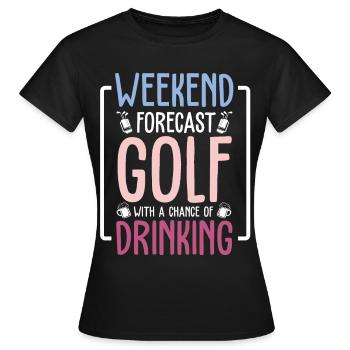 golf golfer golfschläger golfspieler geschenkidee - Frauen T-Shirt - Schwarz - Vorne - AI Model Female 172 dark (172cm)