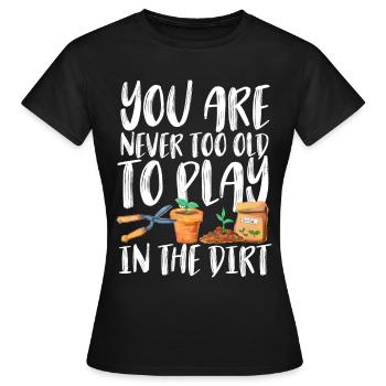 Garden raised bed florist plants allotment garden flower - Women's T-Shirt - black - Front - AI Model Female 172 dark (172cm)