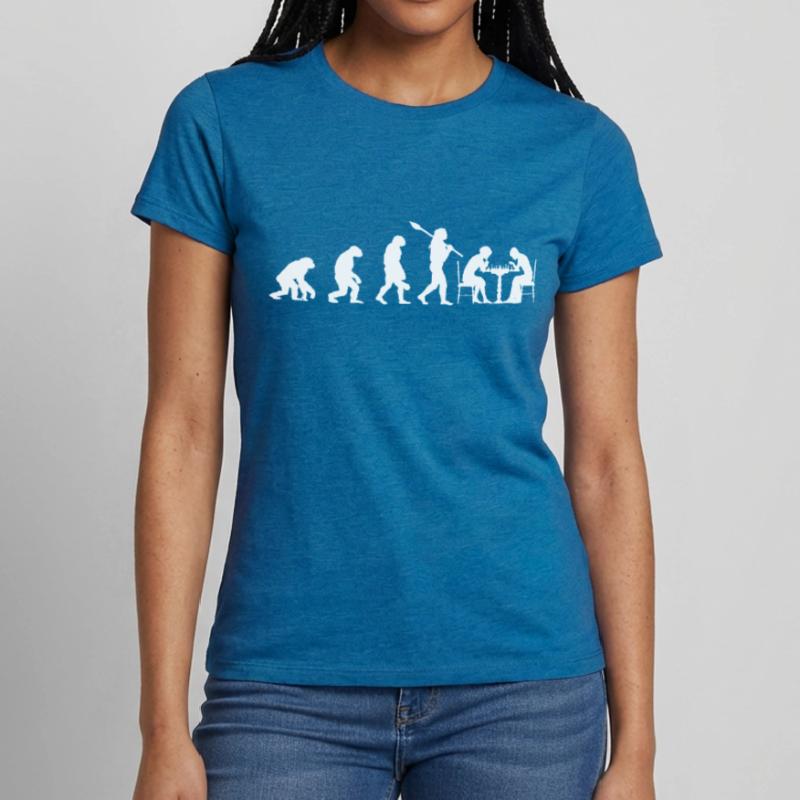 Chess master king queen evolution Women's T-Shirt