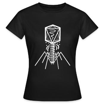 Biology Microbiology Genetic engineering Bacteriophages - Women's T-Shirt - black - Front - AI Model Female 172 dark (172cm)