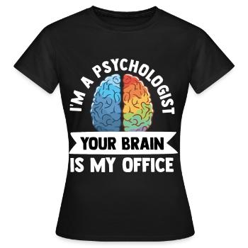 psychologist - Women's T-Shirt - black - Front - AI Model Female 172 dark (172cm)