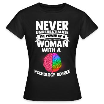 Psychologie femme anthropologie Freud thérapeute - T-shirt Femme - noir - Devant - AI Model Female 172 dark (172cm)