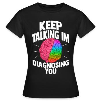 Psychologie psychologue thérapeute cadeau psyché - T-shirt Femme - noir - Devant - AI Model Female 172 dark (172cm)