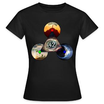 La réponse à tout est 42! - T-shirt Femme - noir - Devant - AI Model Female 172 dark (172cm)
