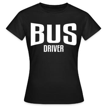 BUS DRIVER - Frauen T-Shirt - Schwarz - Vorne - AI Model Female 172 dark (172cm)