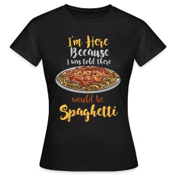Spaghetti - Cadeau pour les amateurs de spaghetti - - T-shirt Femme - noir - Devant - AI Model Female 172 dark (172cm)