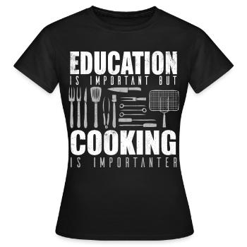 Cuisinier cuisinier cuisinier chef cuisinier - T-shirt Femme - noir - Devant - AI Model Female 172 dark (172cm)