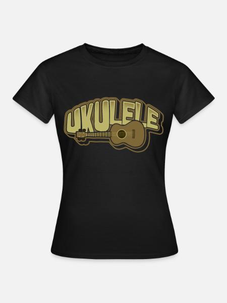 ukulele - Frauen T-Shirt - Schwarz