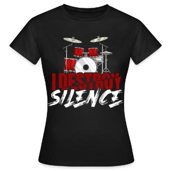 Tambours - T-shirt Femme - noir - Devant - AI Model Female 172 dark (172cm)