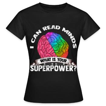 psychologist - Women's T-Shirt - black - Front - AI Model Female 172 dark (172cm)