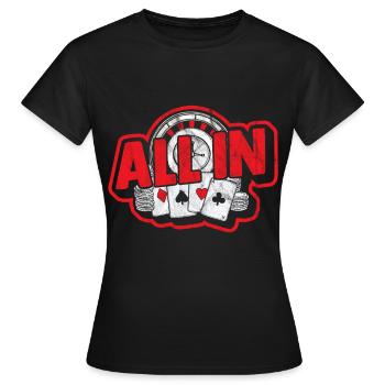poker - T-shirt Femme - noir - Devant - AI Model Female 172 dark (172cm)