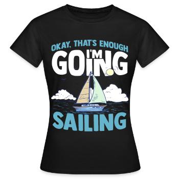 Voilier régate dériveur catamaran nautique - T-shirt Femme - noir - Devant - AI Model Female 172 dark (172cm)