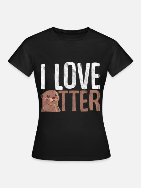 Otter - Frauen T-Shirt - Schwarz