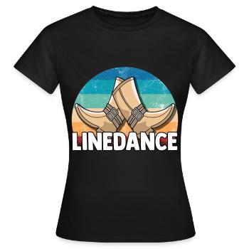 Linedance musique country western danse sport - T-shirt Femme - noir - Devant - AI Model Female 172 dark (172cm)