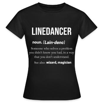 Linedance Western Countrymusic Sports de danse - T-shirt Femme - noir - Devant - AI Model Female 172 dark (172cm)