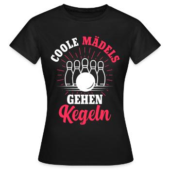 Kegeln Kegelsport Kegelverein Kegelbahn Geschenk - Frauen T-Shirt - Schwarz - Vorne - AI Model Female 172 dark (172cm)