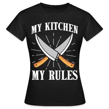 Koch Chefkoch Gourmet Kochmütze Küche Cuisine - Frauen T-Shirt - Schwarz - Vorne - AI Model Female 172 dark (172cm)