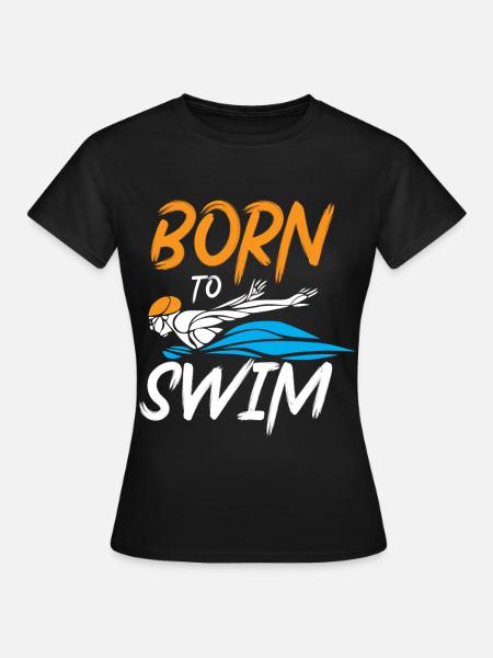 nageur natation idée cadeau eau piscine - T-shirt Femme - noir