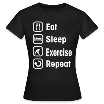 exercise - Women's T-Shirt - black - Front - AI Model Female 172 dark (172cm)