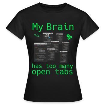 Informatique Hacker Programmer Binary Pc Computer - T-shirt Femme - noir - Devant - AI Model Female 172 dark (172cm)