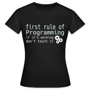 Informatique Hacker Programmer Binary Pc Computer - T-shirt Femme - noir - Devant - AI Model Female 172 dark (172cm)