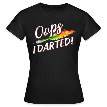 Fléchettes Dart Dartboard Bullseye Dart Gift - T-shirt Femme - noir - Devant - AI Model Female 172 dark (172cm)