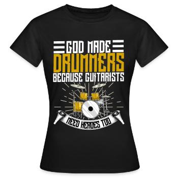 Tambours - T-shirt Femme - noir - Devant - AI Model Female 172 dark (172cm)