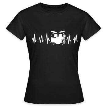 Batterie les batteurs aiment les baguettes - T-shirt Femme - noir - Devant - AI Model Female 172 dark (172cm)