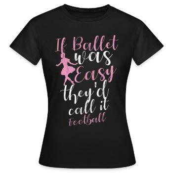 Ballet Girls Dancing Ballerina Ballet Shoes - Women's T-Shirt - black - Front - AI Model Female 172 dark (172cm)
