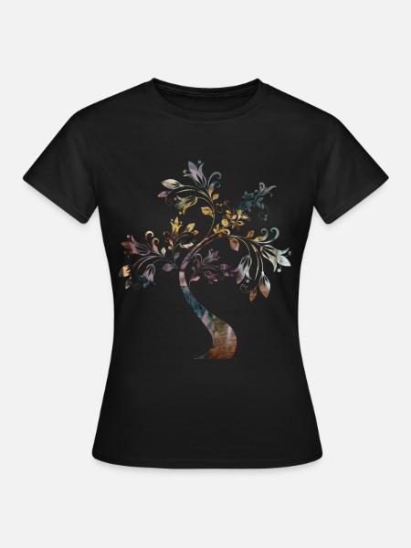 Cadeau ésotérique de l'arbre de vie - T-shirt Femme - noir