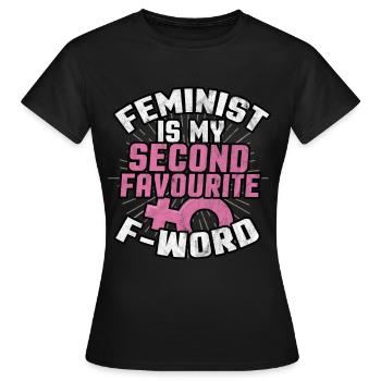 féminisme - T-shirt Femme - noir - Devant - AI Model Female 172 dark (172cm)