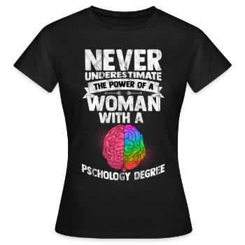 psychologist - Women's T-Shirt - black - Front - AI Model Female 172 dark (172cm)