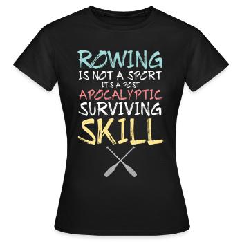 ramer rameur rameur rame à la rame sports nautiques - T-shirt Femme - noir - Devant - AI Model Female 172 dark (172cm)
