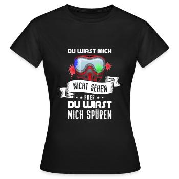 Paintball Paintballer Gotcha Geschenkidee - Frauen T-Shirt - Schwarz - Vorne - AI Model Female 172 dark (172cm)
