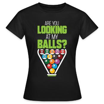 billard billard billard idée cadeau boule de billard que - T-shirt Femme - noir - Devant - AI Model Female 172 dark (172cm)