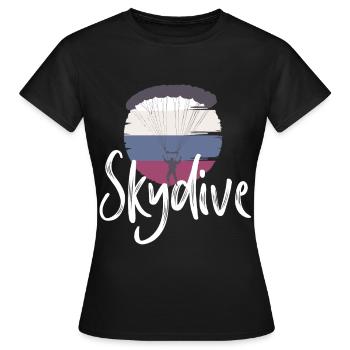 parachutisme parachute parachutisme parachutisme - T-shirt Femme - noir - Devant - AI Model Female 172 dark (172cm)