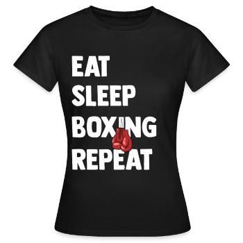 Boxen Kampfsport Punch Boxhandschuhe Sparring - Frauen T-Shirt - Schwarz - Vorne - AI Model Female 172 dark (172cm)