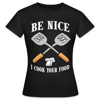 Koch Chefkoch Gourmet Kochmütze Geschenk Cuisine - Frauen T-Shirt - Schwarz - Vorne - AI Model Female 172 dark (172cm)