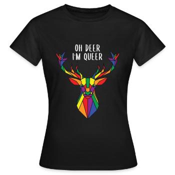 LGBT Design pour un homosexuel - T-shirt Femme - noir - Devant - AI Model Female 172 dark (172cm)