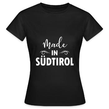 Südtirol Italien Winterurlaub Ski Schnee - Frauen T-Shirt - Schwarz - Vorne - AI Model Female 172 dark (172cm)