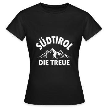 Südtirol Treue Bergwandern Winterurlaub - Frauen T-Shirt - Schwarz - Vorne - AI Model Female 172 dark (172cm)